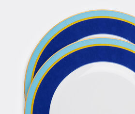 La DoubleJ &#39;Rainbow Blu&#39; dinner plate, set of two BLUE LADJ24DIN093BLU