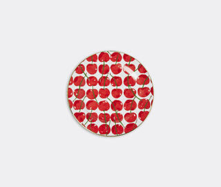 La DoubleJ 'Cherries Avorio' dessert plate, set of two IVORY LADJ22DES635MUL