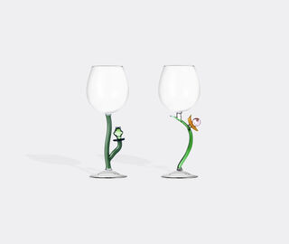 Ichendorf Milano 'Animal Farm' stemmed glass, set of six, multicolor MULTICOLOUR ICMI25ANI184MUL