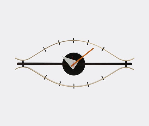 Vitra 'Eye' clock Walnut/Brass VITR15EYE586GOL