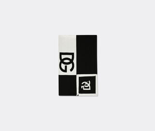 Dolce&amp;Gabbana Casa Blanket with D&amp;G logo, black and white MULTICOLOUR DGCA25BLA154MUL