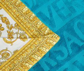 Versace 'I Love Baroque' beach towel, Capri blu BLUE VERS22BEA083BLU