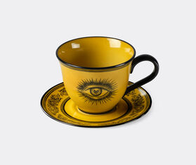 Gucci 'Star Eye' coffee cup with saucer, set of two, yellow YELLOW GUCC22STA373YEL