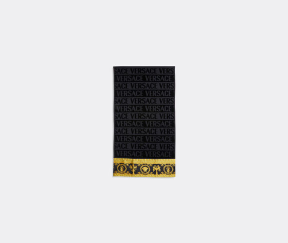 Versace 'I Love Baroque' face towel, black BLACK VERS22FAC945BLK