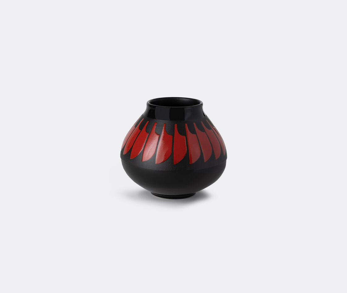 Nuove Forme Vases Matte Black In Matte Black, Shiny Red