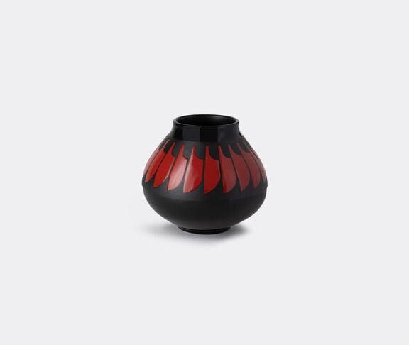 Nuove Forme 'Navajo Feathers' vase Matte black, shiny red ${masterID}