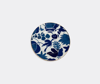 La DoubleJ 'Wildbird' dinner plate, set of two BLUE LADJ24DIN663BLU