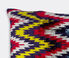 Les-Ottomans Silk velvet cushion, yellow and blue  OTTO22VEL028MUL