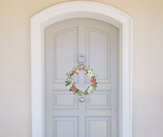 VESTA 'Happy Welcome' wreath, red RED VEST26HAP883RED