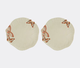 Bordallo Pinheiro 'Cloudy Butterflies' charger plate, set of two, pink MULTICOLOUR BOPI23CLO543MUL