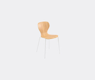 Viccarbe 'Ears' chair, metal legs, white LIGHT BROWN VICC21EAR198BRW