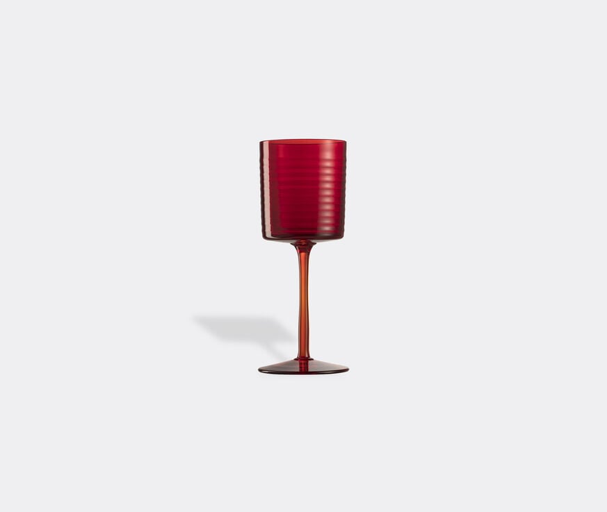 NasonMoretti 'Gigolo' water glass, striped red Red NAMO22GIG973RED