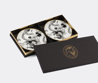 Simone Guidarelli Home 'Wing of Water' bread plate, set of two, black and white MULTICOLOUR SIMO26SOU815MUL