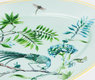 Aquazzura Casa 'Secret Garden' oval platter GREEN AQUA23SEC230GRN
