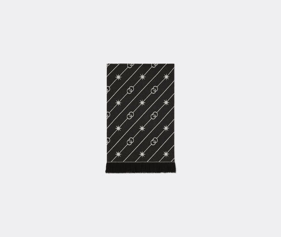 Gucci 'Diagonal' plaid blanket, black BLACK GUCC22PLA140BLK