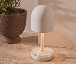 AYTM 'Luceo' portable lamp, white and clear WHITE AYTM26LUC169WHI
