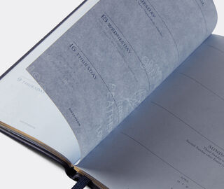 Smythson '2026 Panama' weekly diary with pocket, navy BLUE SMYT25PAS383BLU
