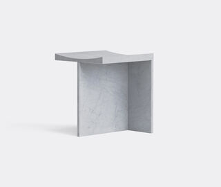 MCGANNON SAAD 'Thebes' stool, bianco Carrara WHITE MCSA25THE204WHI