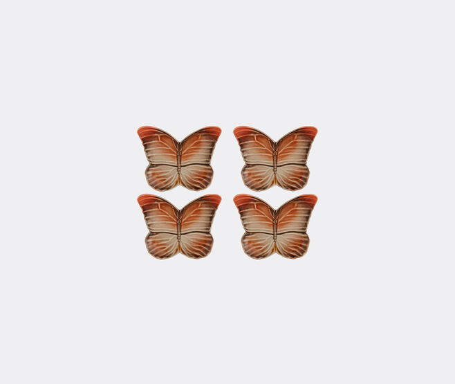 Bordallo Pinheiro 'Cloudy Butterflies' bread and butter plate, set of four, pink MULTICOLOUR BOPI23CLO529MUL