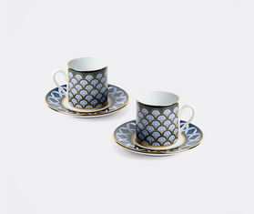 La DoubleJ 'Odysseus Imperio' espresso cup and saucer, set of two, midnight blue MULTICOLOR LADJ26IMP638MUL