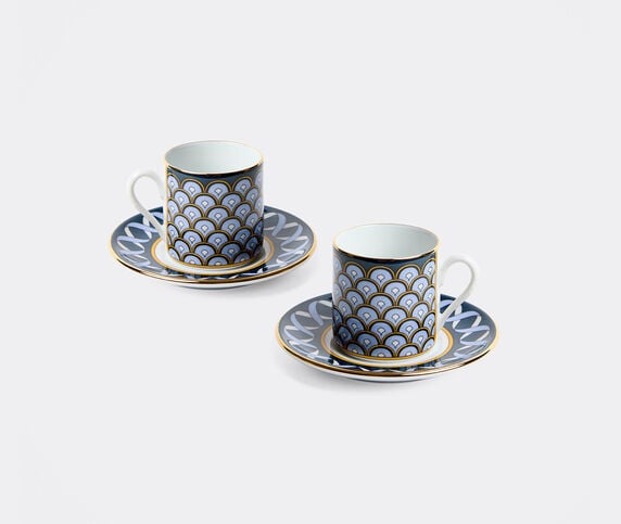 La DoubleJ 'Odysseus Imperio' espresso cup and saucer, set of two, midnight blue MULTICOLOR LADJ26IMP638MUL