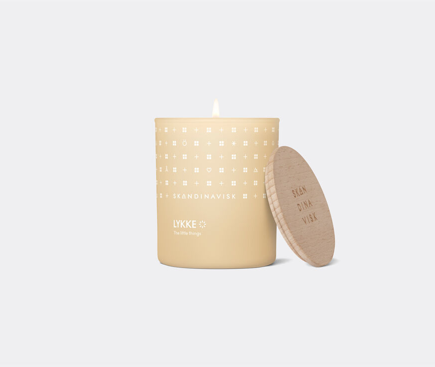 Skandinavisk 'Lykke' scented candle with lid  SKAN20LYK083YEL