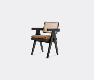 Cassina 'Capitol Complex' chair with arms and Vienna straw seat BEIGE CASS21CAP787BEI