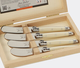 Jean Dubost Laguiole 'Premium' butter knife, set of four, ivory IVORY JEDL24SPR221WHI