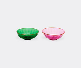 La DoubleJ Nut bowl, set of two, green and pink MULTICOLOUR LADJ23LUX301MUL