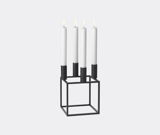 Audo Copenhagen 'Kubus 4' candleholder, black BLACK BYLA22KUB033BLK