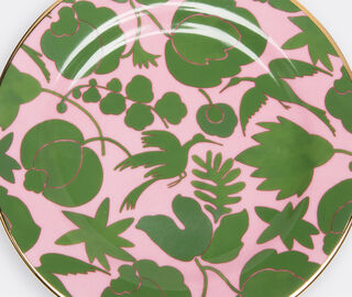 La DoubleJ 'Wildbird' dessert plates, set of two, pink MULTICOLOUR LADJ19WIL604PIN
