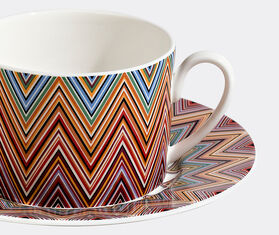 Missoni 'Zig Zag Jarris' teacup and saucer, set of two, red MULTICOLOUR MIHO22ZIG521MUL