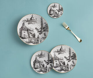 Simone Guidarelli Home 'Oriental Dream' soup plate, black and white MULTICOLOUR SIMO26SOU662MUL