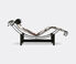Cassina '4 Chaise longue à reglage continu', black and white hairyskin White, black and brown CASS21CHA541BRW