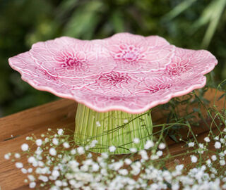Bordallo Pinheiro 'Maria Flor' cake stand, small MULTICOLOUR BOPI22MAR025MUL