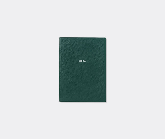 Smythson '2026 Soho' weekly diary with pocket, forest green GREEN SMYT25PAS949GRN