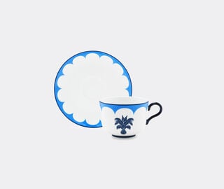 Aquazzura Casa 'Jaipur' teacup and saucer, set of two, blue BLUE AQUA23JAI354BLU