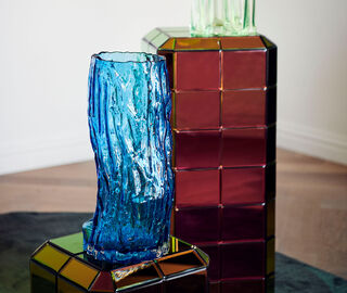 POLSPOTTEN 'Tree Log' vase, blue BLUE POLS22VAS277BLU