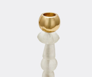 POLSPOTTEN 'Beads' candle holder, small, white WHITE POLS25CAN508WHI