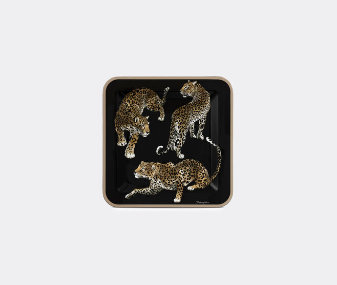 Dolce&Gabbana Casa 'Leopardo' square wooden tray, medium MULTICOLOUR DGCA22WOO865MUL