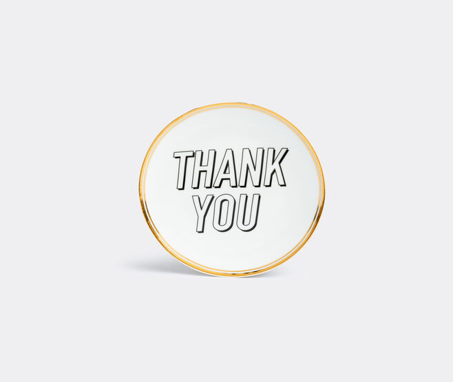 Bitossi Home 'Thank You' plate GOLD BIHO19TAV749GOL