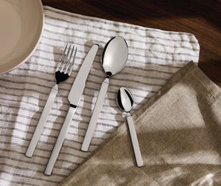 Alessi 'Dry' cutlery, set of twenty-four SILVER ALES22DRY619SIL