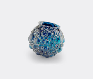 Vanessa Mitrani 'Champagne Ball' vase, duck blue and silver BLUE VAMI25CHA913BLU