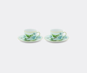 Aquazzura Casa &#39;Secret Garden&#39; teacup and saucer, set of two GREEN AQUA23SEC377GRN