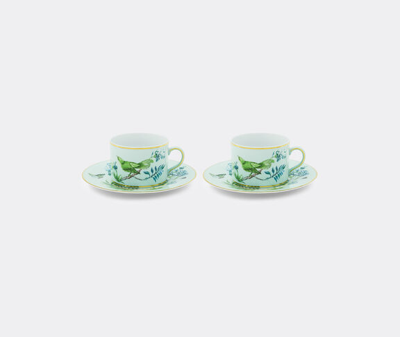 Aquazzura Casa 'Secret Garden' teacup and saucer, set of two GREEN AQUA23SEC377GRN