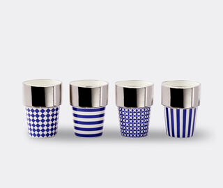 POLSPOTTEN 'Aunty' mug, set of four, dark blue BLUE POLS25MUG327BLU