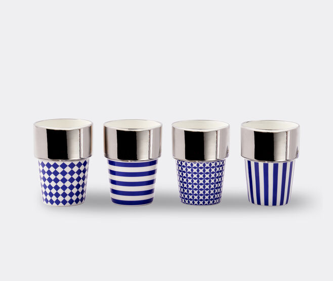 POLSPOTTEN 'Aunty' mug, set of four, dark blue BLUE POLS25MUG327BLU