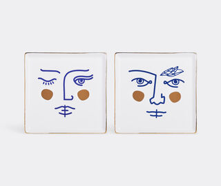 Octaevo 'Janus Goddess' ceramic tray BLUE OCTA19CER168BLU