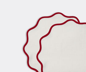 La DoubleJ 'Cloud' tablemat, set of two, red RED LADJ23CLO518RED