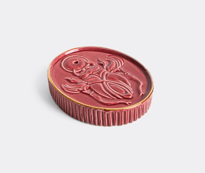 La DoubleJ 'Scarab' incense holder, bordeaux MULTICOLOR LADJ26OVA605MUL
